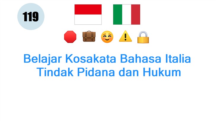 Belajar Kosakata Bahasa Italia: Tindak Pidana dan Hukum